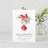 Elegantes Weihnachtsgeschenk Feiertagskarte (Stehend Vorderseite)