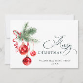 Elegantes Weihnachtsgeschenk Feiertagskarte (Vorderseite)