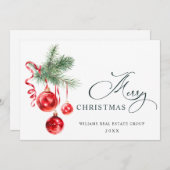 Elegantes Weihnachtsgeschenk Feiertagskarte (Vorne/Hinten)