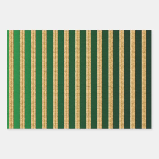 Elegantes Weihnachtsgeschenk für Smaragdgrün golde Geschenkpapier Set (Vorderseite 3)