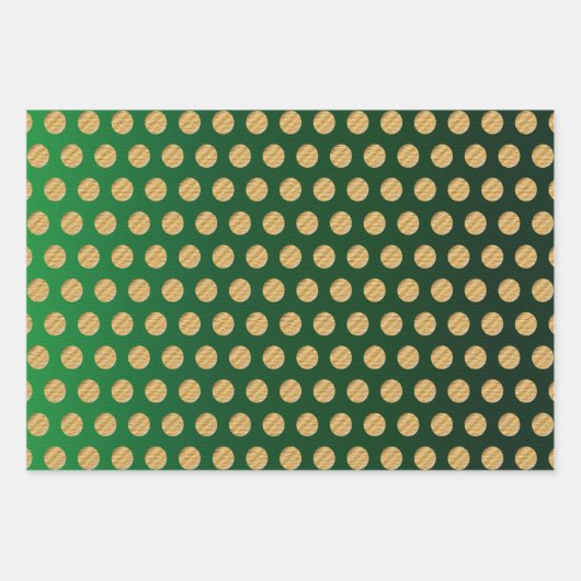 Elegantes Weihnachtsgeschenk für Smaragdgrün golde Geschenkpapier Set (Vorderseite 2)