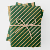 Elegantes Weihnachtsgeschenk für Smaragdgrün golde Geschenkpapier Set (Beispiel)