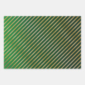 Elegantes Weihnachtsgeschenk für Smaragdgrün golde Geschenkpapier Set (Vorderseite)