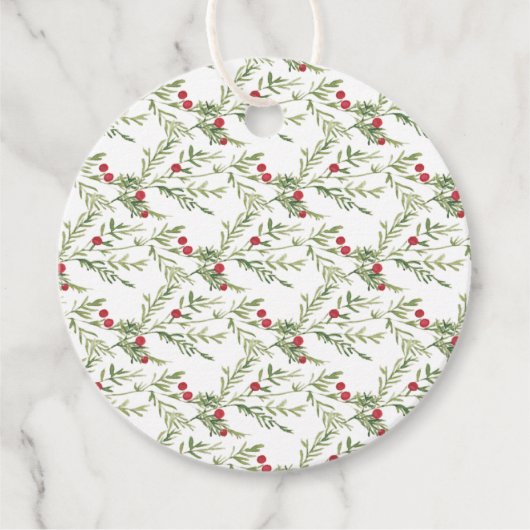 Elegantes Weihnachtsgeschenk Geschenkanhänger (Vorderseite)