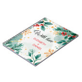 Elegantes Weihnachtsgeschenk in Watercolor Notizblock (Linke Seite)