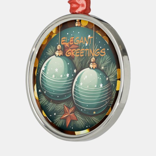 Elegantes Weihnachtsgeschenk Ornament Aus Metall (Links)