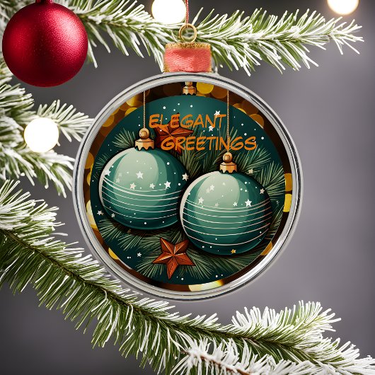 Elegantes Weihnachtsgeschenk Ornament Aus Metall