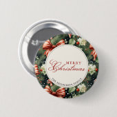Elegantes Weihnachtsgeschenk Personalisiert Button (Vorne & Hinten)