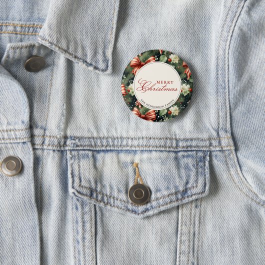 Elegantes Weihnachtsgeschenk Personalisiert Button (Beispiel)