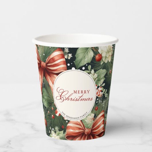 Elegantes Weihnachtsgeschenk Personalisiert Pappbecher (Vorderseite)