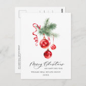 Elegantes Weihnachtsgeschenk Postkarte (Vorne/Hinten)