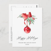 Elegantes Weihnachtsgeschenk Postkarte (Vorne/Hinten)