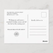 Elegantes Weihnachtsgeschenk Postkarte (Rückseite)