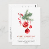 Elegantes Weihnachtsgeschenk Postkarte (Vorne/Hinten)