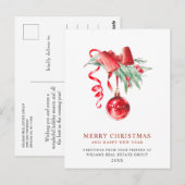 Elegantes Weihnachtsgeschenk Postkarte (Vorne/Hinten)