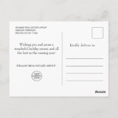 Elegantes Weihnachtsgeschenk Postkarte (Rückseite)