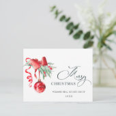 Elegantes Weihnachtsgeschenk Postkarte (Stehend Vorderseite)