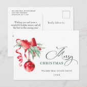 Elegantes Weihnachtsgeschenk Postkarte (Vorne/Hinten)