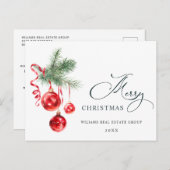Elegantes Weihnachtsgeschenk Postkarte (Vorne/Hinten)