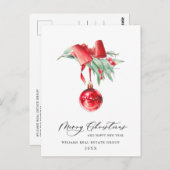 Elegantes Weihnachtsgeschenk Postkarte (Vorne/Hinten)
