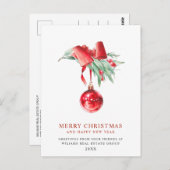Elegantes Weihnachtsgeschenk Postkarte (Vorne/Hinten)