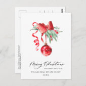 Elegantes Weihnachtsgeschenk Postkarte (Vorne/Hinten)