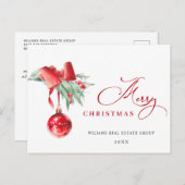 Elegantes Weihnachtsgeschenk Postkarte (Vorne/Hinten)