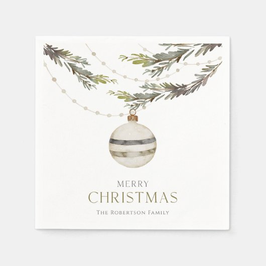 Elegantes Weihnachtsgeschenk Serviette (Vorderseite)