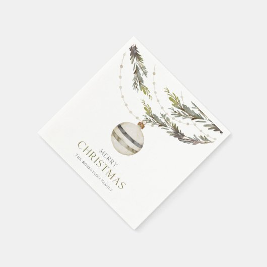 Elegantes Weihnachtsgeschenk Serviette (Ecke)