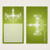 Elegantes Weihnachtsgeschenk Tag Khandelier Limon (Vorne & Hinten)