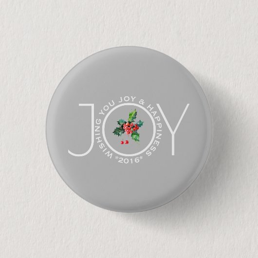 Elegantes Weihnachtsgeschenk & Text-Joy-Template Button (Vorderseite)