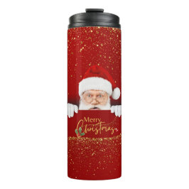 Elegantes Weihnachtsgeschenk Weihnachtsmann Frohe Thermosbecher