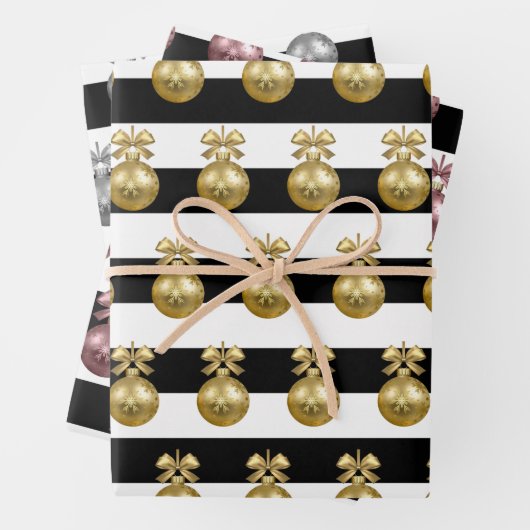 Elegantes Weihnachtsgeschmack Geschenkpapier Set (Beispiel)