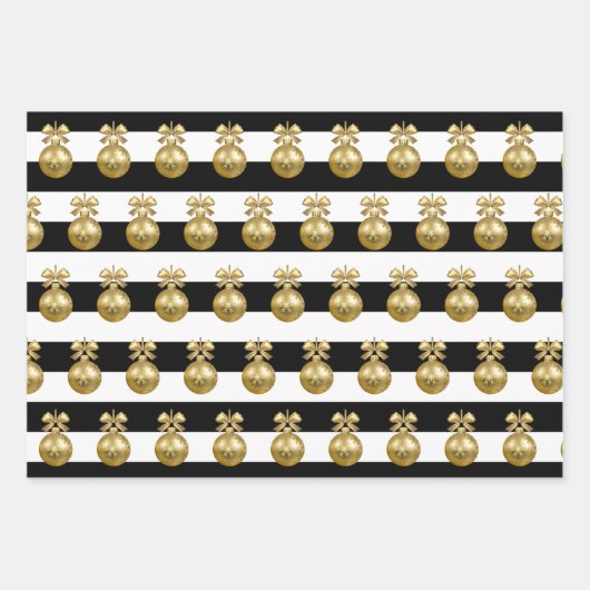 Elegantes Weihnachtsgeschmack Geschenkpapier Set (Vorderseite)