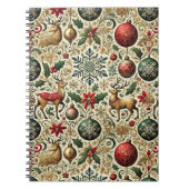 Elegantes Weihnachtsgeschmuck & Rentier-Notebook Notizblock (Vorderseite)