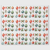 Elegantes Weihnachtsgeschmuckpapier Geschenkpapier (Flach)