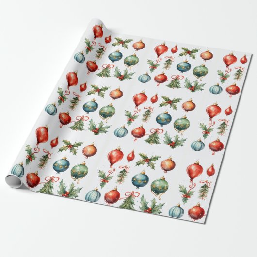 Elegantes Weihnachtsgeschmuckpapier Geschenkpapier (Ungerollt)