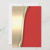 Elegantes Weihnachtsgeschosse, Rot, Gold Corporate Einladung (Rückseite)