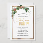 Elegantes Weihnachtsgold Einladung (Vorderseite)