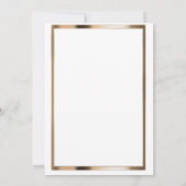 Elegantes Weihnachtsgold Einladung (Rückseite)