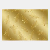 Elegantes Weihnachtsgold Geschenkpapier Set (Vorderseite)