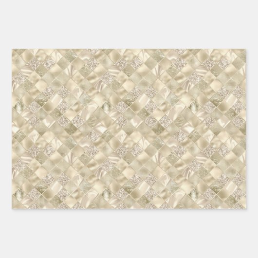 Elegantes Weihnachtsgold Geschenkpapier Set (Vorderseite)