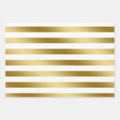 Elegantes Weihnachtsgold und weißes Muster Geschenkpapier Set (Vorderseite 3)