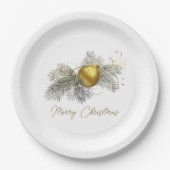 Elegantes Weihnachtsgottesornament Pappteller (Vorderseite)