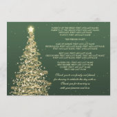 Elegantes Weihnachtsgrün Gold Programm (Rückseite)