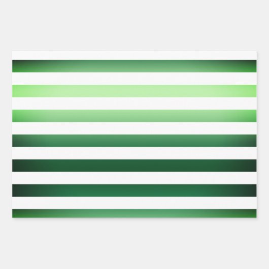 Elegantes Weihnachtsgrün und Weiß-Muster Geschenkpapier Set (Vorderseite 3)