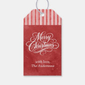 Elegantes Weihnachtsgruß-Manuskript Geschenkanhänger (Vorderseite)
