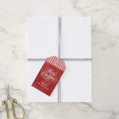 Elegantes Weihnachtsgruß-Manuskript Geschenkanhänger (Mit Garn)