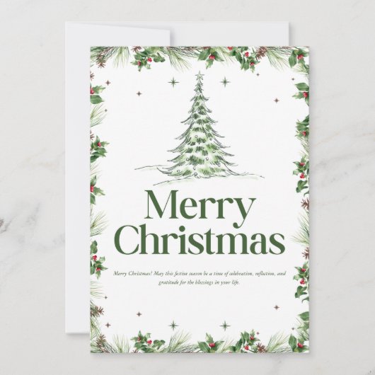 Elegantes Weihnachtsgrüße Familienhotel Foto Einladung (Vorderseite)