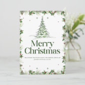 Elegantes Weihnachtsgrüße Familienhotel Foto Einladung (Stehend Vorderseite)